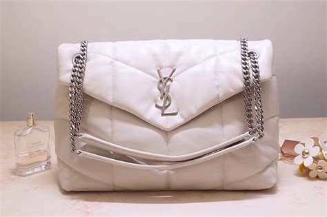 ysl loulou puffer medium white